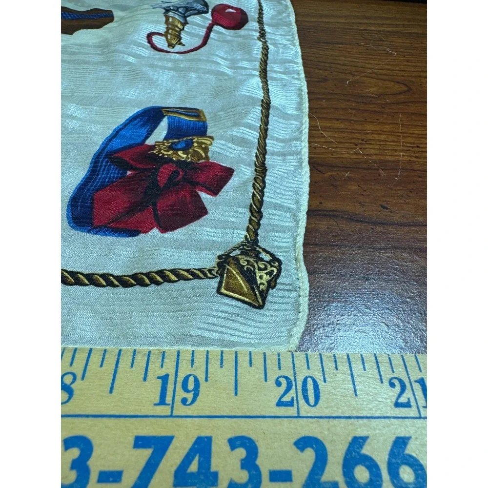 Jones New York Scarf Victorian Edwardian Motif Square Scarf Neckerchief Wrap
